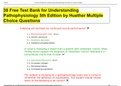 38 Free Test Bank for Understanding Pathophysiology 5th Edition by Huether Multiple Choice Questions