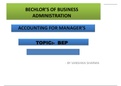 Accounting for manager's