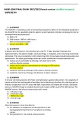 NURS 6560 FINAL EXAM 2022&sol;2023 latest version &lpar;verified answers&rpar;   GRADED A&plus;