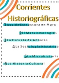 Corrientes historiográficas resumen completo - Emilia Pais