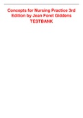 Test Bank for Concepts for Nursing Practice, 3rd Edition, Jean Giddens