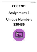 COS3701 Assignment 4 Yearly Module 2022 (Unique Number: 830436)