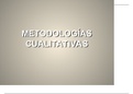 METODOLOGÍAS CUALITATIVAS