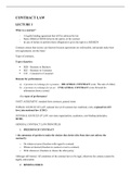Private Law 1 Notes (Contract, Tort and Property Law)