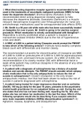 ANCC REVIEW QUESTIONS &lpar;PMHNP IQ&rpar; QUESTIONS AND ANSWERS GRADED A&plus;