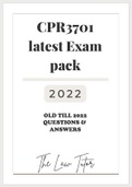 CPR3701 Exam Pack for exam period 2022 (Questions and Answers) 