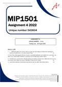 MIP1501 Assignment 4 2022