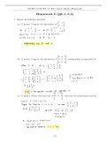 Linear Algebra Homework 9 with Answers