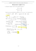 Linear Algebra Homework 3 with Answers