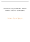 Walden University NURS 6501 Final Exam– Question and answers