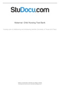 Maternal & Child Health Nursing: Care of the Childbearing & Childrearing Family 8th Edition Test Bank / Instant Test Bank For Maternal & Child Health Nursing: Care of the Childbearing & Childrearing Family 8th Edition Authors: JoAnne Silbert-Flagg, Pillit