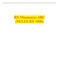 RN Mnemonics ABC (NCLEX RN 1000)