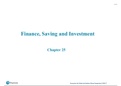 Macroeconomics- Chapter 25 Finance, Saving and Investment summary