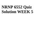 NRNP 6552 Quiz Solution WEEK 5