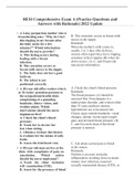HESI Comprehensive Exam A &lpar;Practice Questions and Answers with Rationale&rpar; 2022 Update