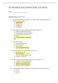 SCI 228 Midterm Exam Nutrition&comma; Health&comma; And Wellness