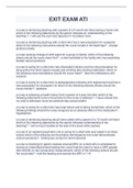 EXIT EXAM ATI &lpar;LATEST 2022&sol;2023&rpar; VERIFIED ANSWERS