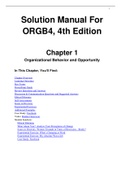 SOLUTION MANUAL FOR ORGB4, 4th Edition