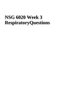 NSG 6020 Week 3 Respiratory Questions
