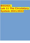 BIO202L Lab 11 The Circulatory System 2021/2022