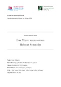 Das Misstrauensvotum Helmut Schmidts