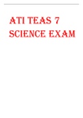 ATI TEAS 7 SCIENCE EXAM