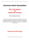 American Heart Association Basic Life Support for Healthcare Providers BLS Course Study Guide & Review