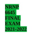 NRNP 6645 Psychotherapy With Multiple Modalities FINAL EXAM 2021-2022.
