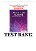 Test Bank For Priorities Critical Care Nursing 8th Edition Urden