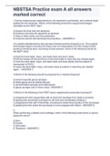 NBSTSA Practice exam A all answers marked correct