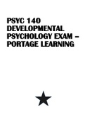 PSYC 140 DEVELOPMENTAL PSYCHOLOGY MIDTERM REVIEW EXAM – PORTAGE LEARNING