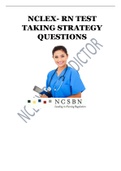 NCLEX Test Taking Strategy Questions(75 questions and answers)