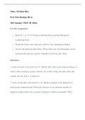 Leadership Assignment for Fundamentals of communication CSMT 1061