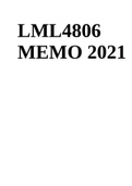 LML4806 Company Law MEMO 2021.