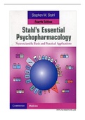 TEST BANK FOR STAHL’S ESSENTIAL PSYCHOPHARMACOLOGY 4TH EDITION