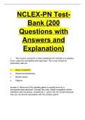 NCLEX-PN TEST BANK (2021/2022) Questions, Answers plus Rationale | (100% Guaranteed Pass)