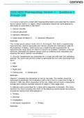 2021 HESI Pharmacology Version 1 &ndash; Questions 1 through 100&lpar;WITH RATIONALE GRADED  A&plus;
