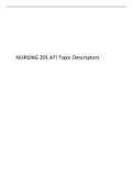 NURSING 201 ATI Topic Descriptors 2022 latest.
