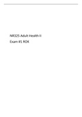 NR325 Adult Health II Exam #1 ROK 2022