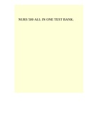  NURS 500 ALL IN ONE TEST BANK&period;