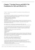 YCH 320 Chapter 7 Nursing Process and QSEN The Foundation for Safe and caring
