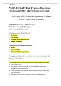 NURS 1101 ATI Exit Practice Questions &lpar;Updated 2020&rpar; &ndash; Bowie State university