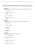 NURS 6531N Final Exam / NURS 6531 Final Exam (101 Questions and Answers)