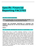 Specific Financial Reporting FAC3703