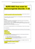 NURS 6665 final exam for neurocongental disorder 11-20 &lpar;graded A&rpar;