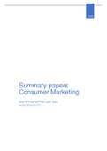 Summary papers Consumer Marketing (CM)