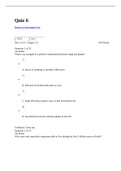 BIOL 180 Quiz 6.Questions and Answers .American Military University.