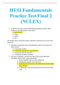 HESI Fundamentals Practice Test/Final 2 (NCLEX) 2022/2023