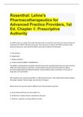Rosenthal&colon; Lehne's Pharmacotherapeutics for Advanced Practice Providers&comma; 1st Ed&period; Chapter 1&colon; Prescriptive Authority