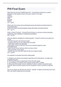 PHI Final  exam Questions And Answers 2022 Graded A